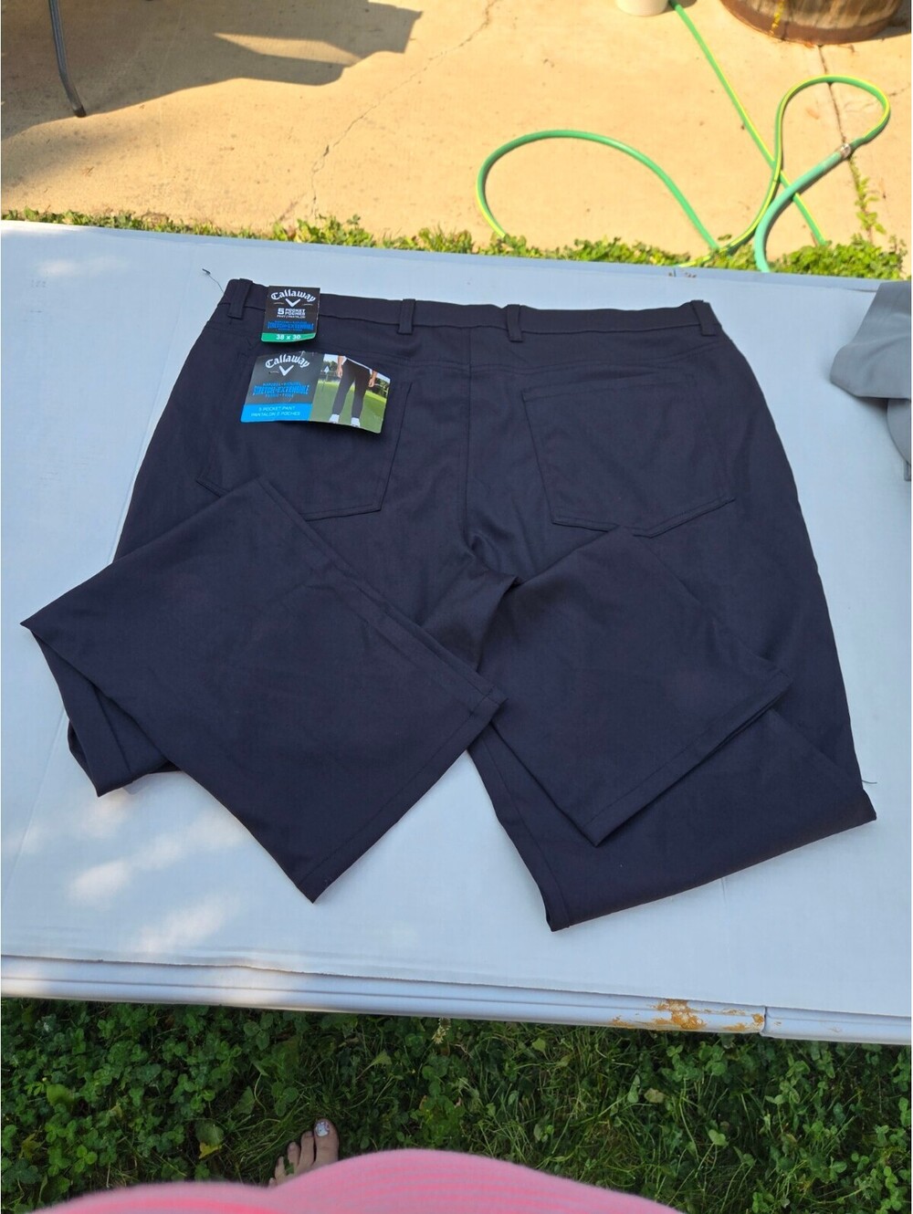 NEW Callaway Men's 5 Pocket Stretch-Extensible Golf Pants Size 38x30 - Black